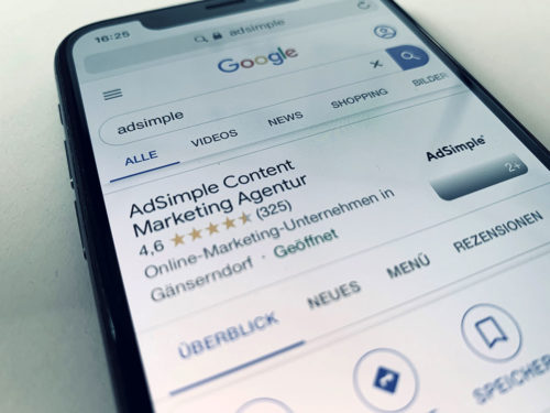 Google My Business Beiträge von AdSimple