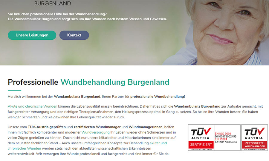 Eine der Leistungsseiten im vielen wichtigen Informationen