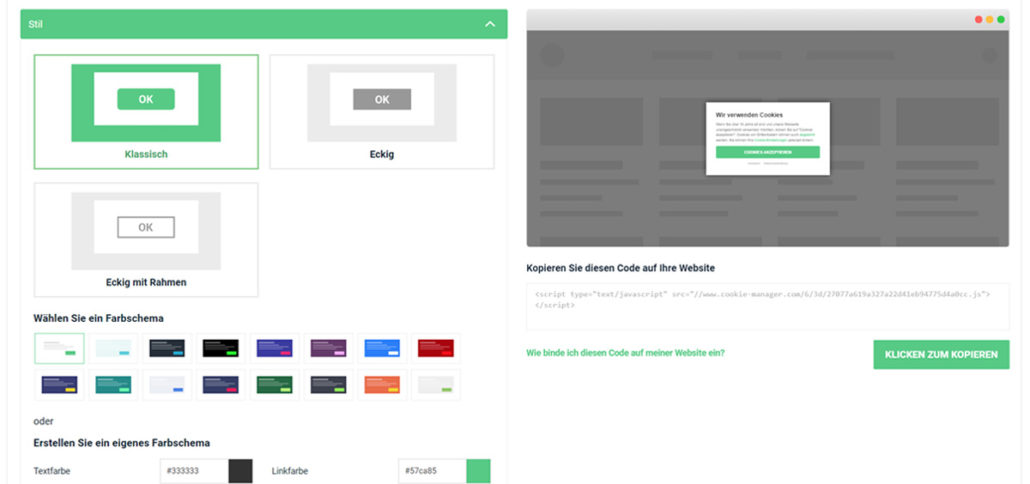 Passen Sie den Stil Ihrer Website an