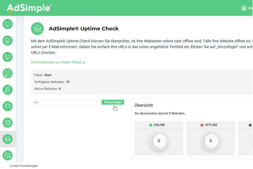 Fügen Sie Ihre URL ein