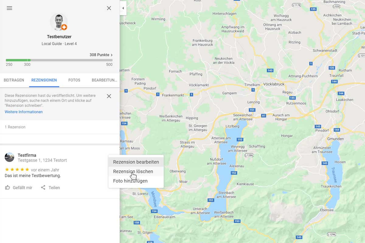 Eigene Google Bewertung löschen - Rezension löschen